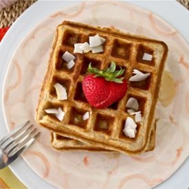 Coconut Greek Yogurt Waffles