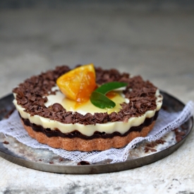 Chocolate Orange Eggless Yogurt Cheesecake