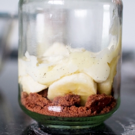 Banana & Biscuit Dessert In A Jar