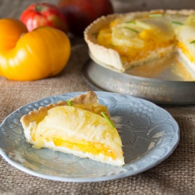 Yellow Tomato And Goat Cheese Tart