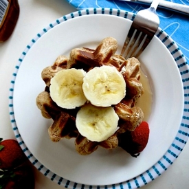 Brown Sugar, Banana Yogurt Waffles