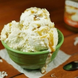 Coconut Caramel Swirl Ice Cream