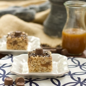 Caramel and Rolo Rice Krispie Treat