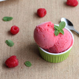 Raspberry Mint Sorbet