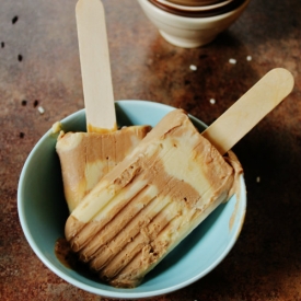 Chocolate & Vanilla Pudding Pops