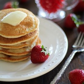 Strawberry Almond Flour Pancakes