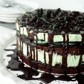 Mint Oreo Brownie Ice Cream Cake