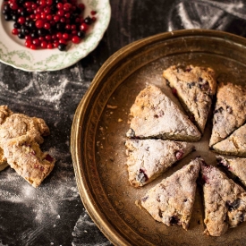 Scones with Red and Black Currants