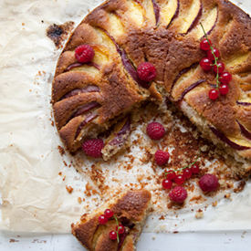 Orangeflower Scented Nectarine Cake