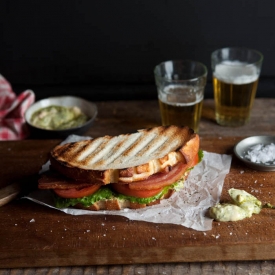 A BLT with Pesto Mayo