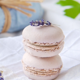 Lavender White Chocolate Macarons