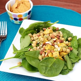 Chickpea Mango Spinach Salad