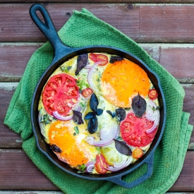 Bacon and Heirloom Tomato Frittata