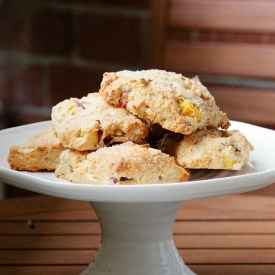 Nectarine and Almond Scones