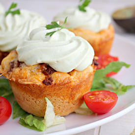 Taco Cupcakes with Avocado Frosting