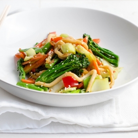 Vegan Udon Noodle Vegetable StirFry