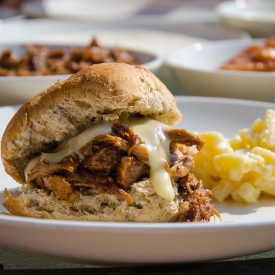 Pulled Pork with Beer Cheese Sauce