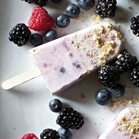 Mixed Berry + Vanilla Yogurt Pops