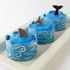 Edible Cupcake Wrapper Waves