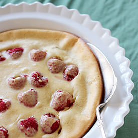 Nectarine & Raspberry Clafoutis