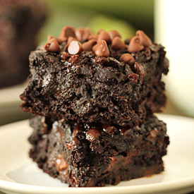 Healthy Chocolate Zucchini Brownies