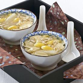 Sweet Barley and Ginkgo Nut Soup