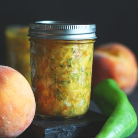 Peach and Hatch Chile Salsa