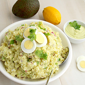 Smashed Avocado Potato Salad