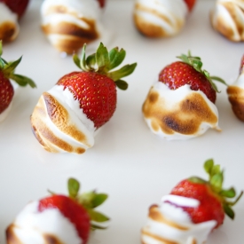 Meringue Kissed Strawberries