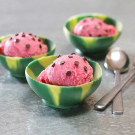 Edible Watermelon Ice Cream Bowls