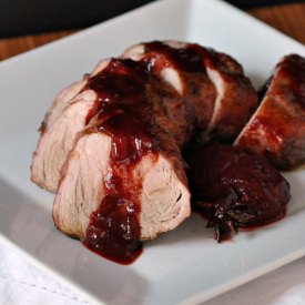 Roast Pork Tenderloin with Plum