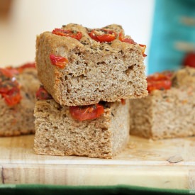 Tomato Basil Wheat Focaccia