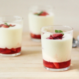 Citrus Mousse with Strawberries