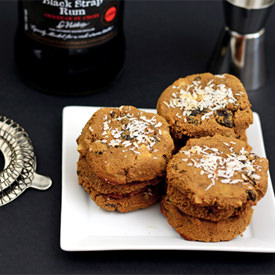 Raisin Rum Molasses Cookies