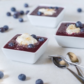 Blueberry Thyme Soup w/ Mascarpone