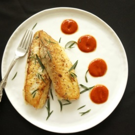 Pan Seared Tilapia With Red Peppers