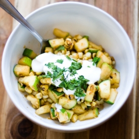 Charred Corn + Zucchini Relish