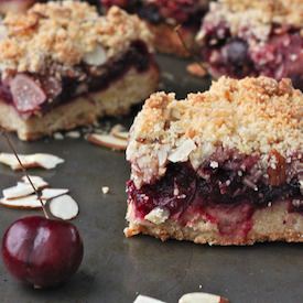 Cherry Almond Crumb Bars