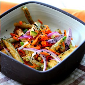 Asparagus in Tempura Salad