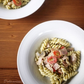 Creamy Avocado Dressing Pasta Salad