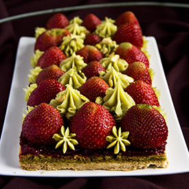 Strawberry and Pistachio Tart