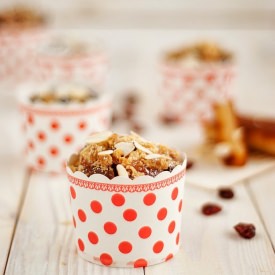 Dried Cherries and Marzipan Muffins