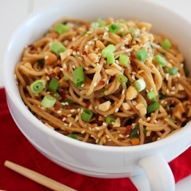 Simple Asian Soy-Peanut Noodles