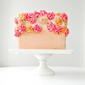 Peach, Raspberry and Rosewater Cake