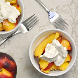 Nectarines with Vanilla Yogurt