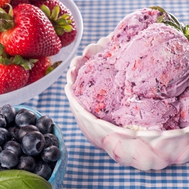 Basil Berry Ice Cream