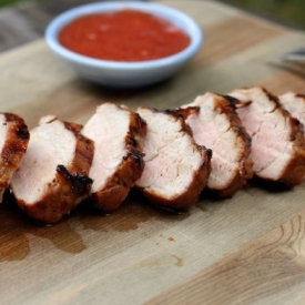 Plum Glazed Grilled Pork Tenderloin