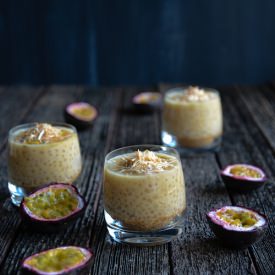 Passionfruit Sago Puddings