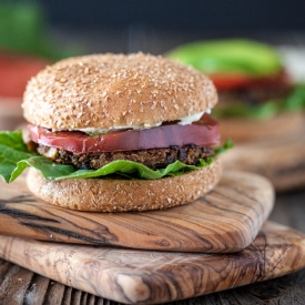 Eggplant Burgers with Tahini Sauce