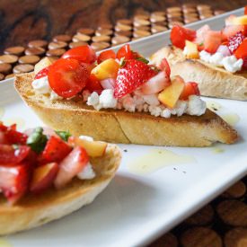 Strawberry Nectarine Bruschetta